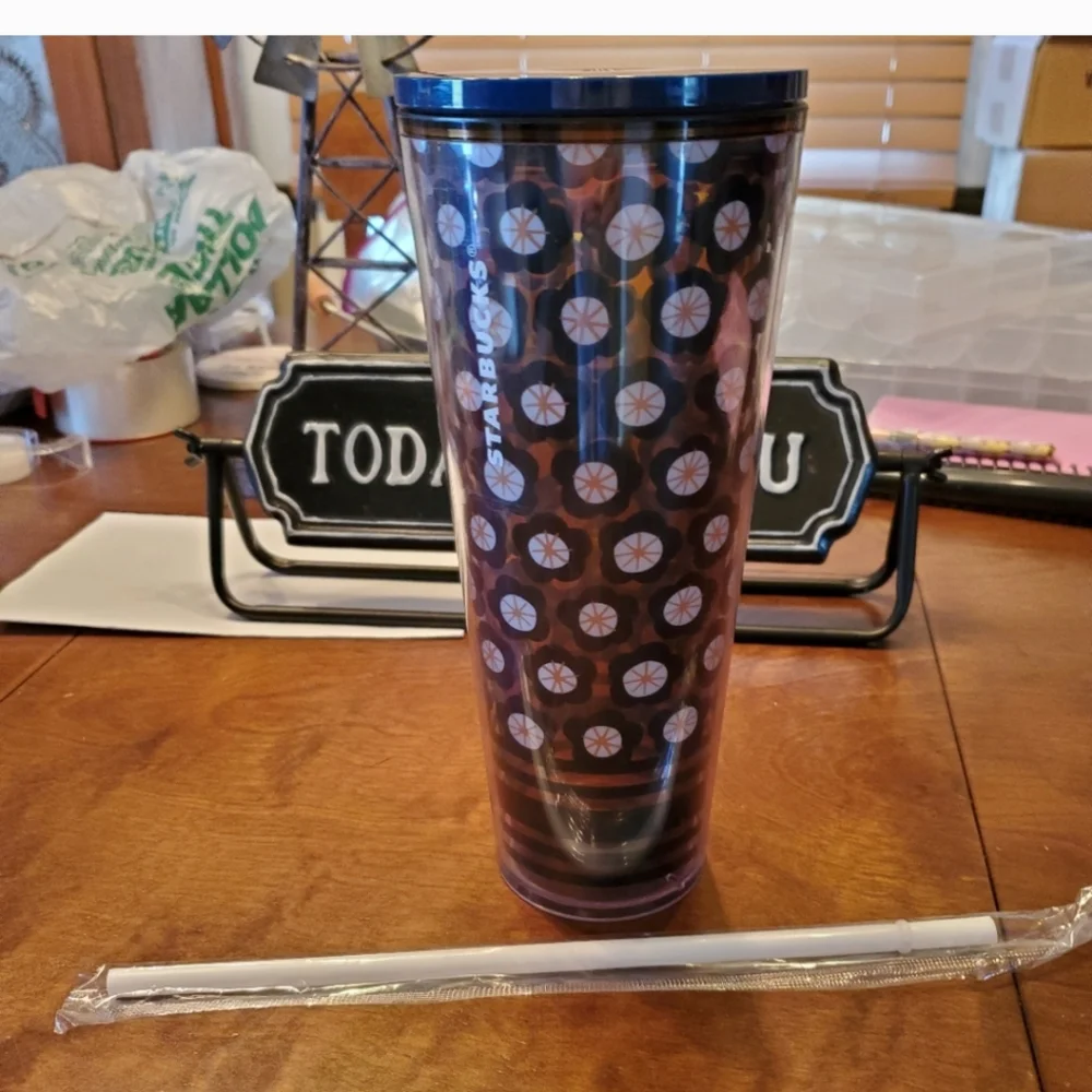 Starbucks 24 oz Cherry Blossom Flower Cold Cup Tumbler